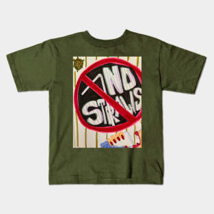 No straws! Kids T-Shirt